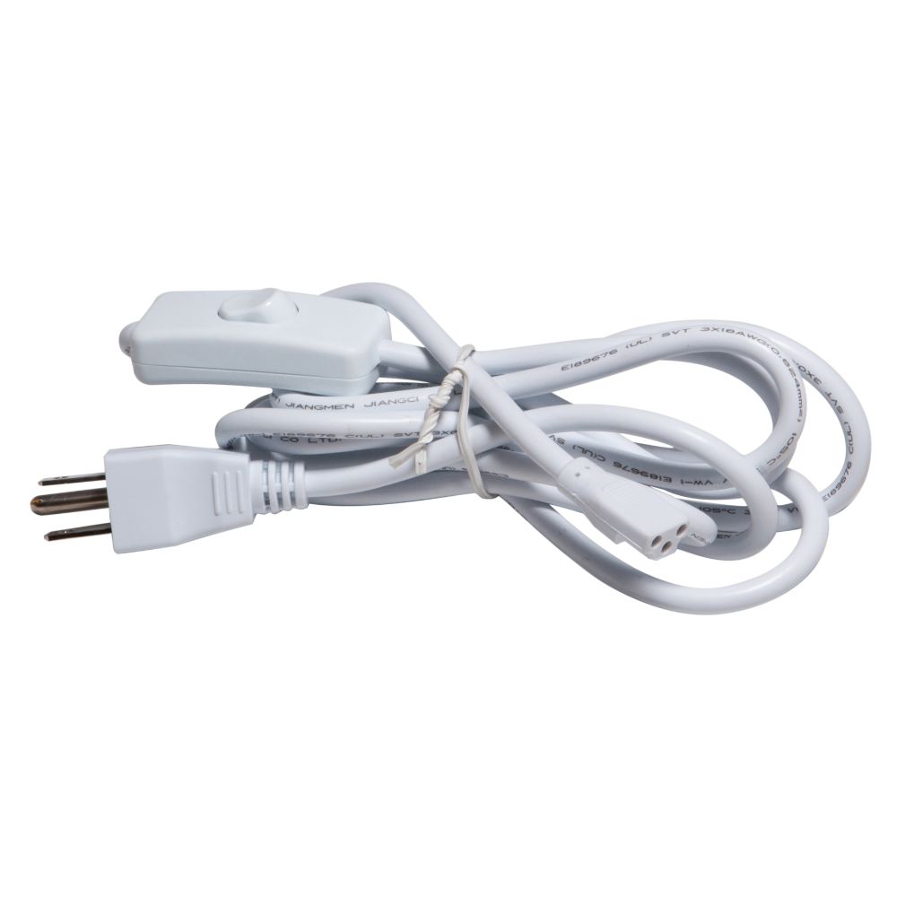 Access Lighting 789SPC-WHT InteLED 6ft Power Cord with Plug and In-Line Switch in White